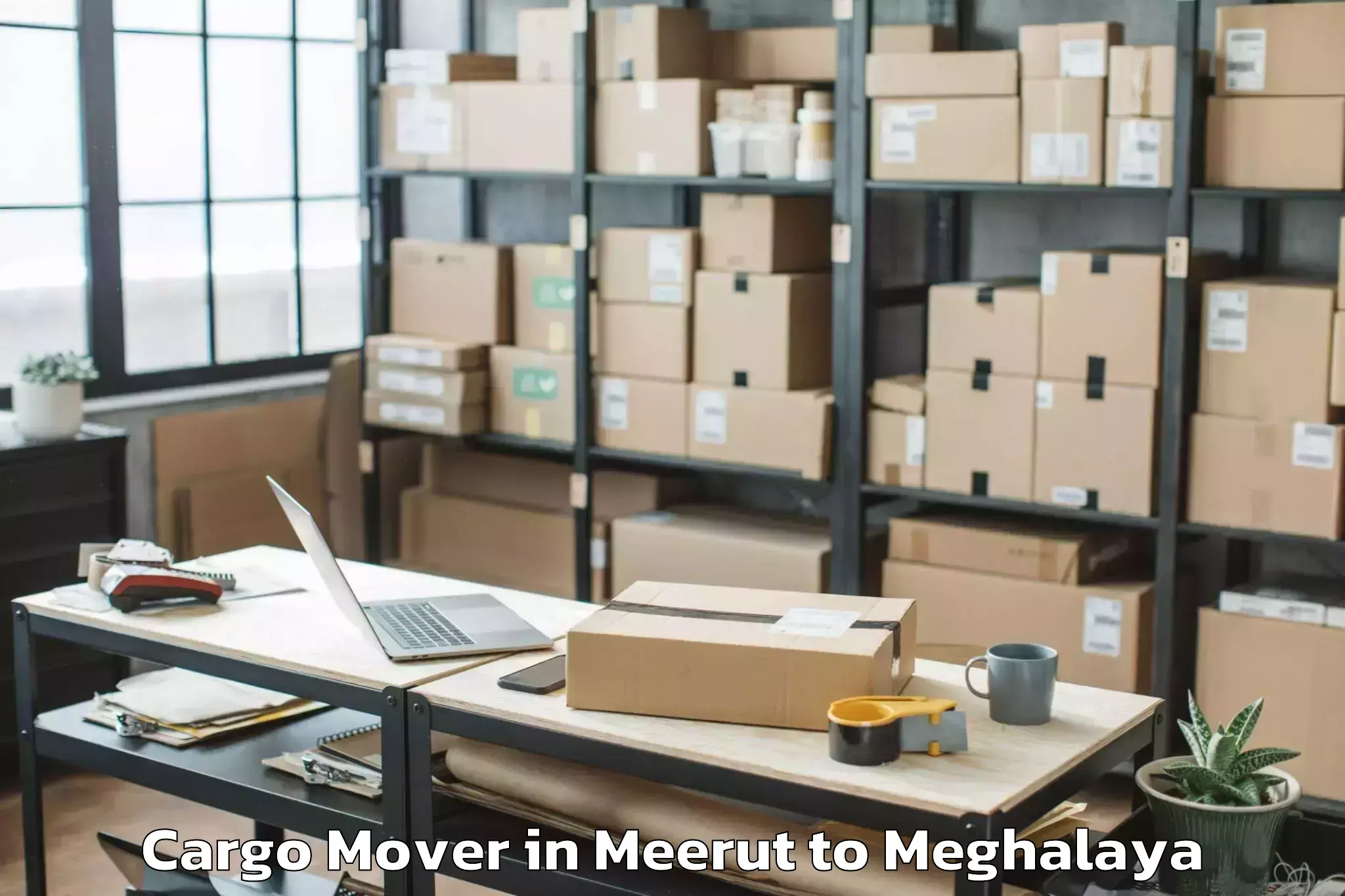 Easy Meerut to Khliehriat Cargo Mover Booking